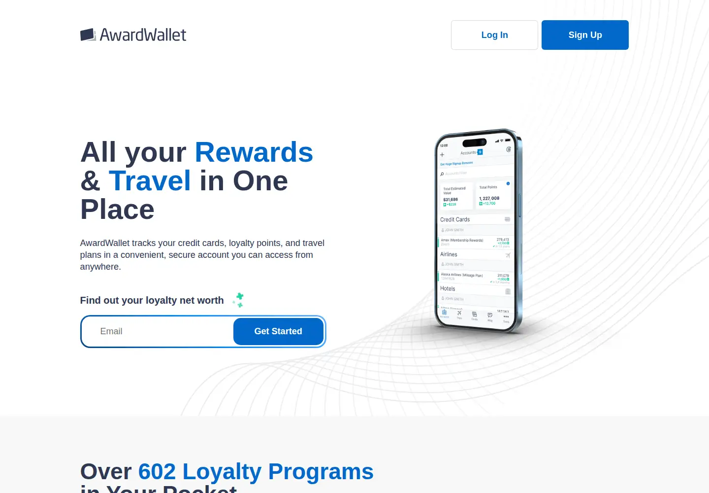 Screenshot of awardwallet.com