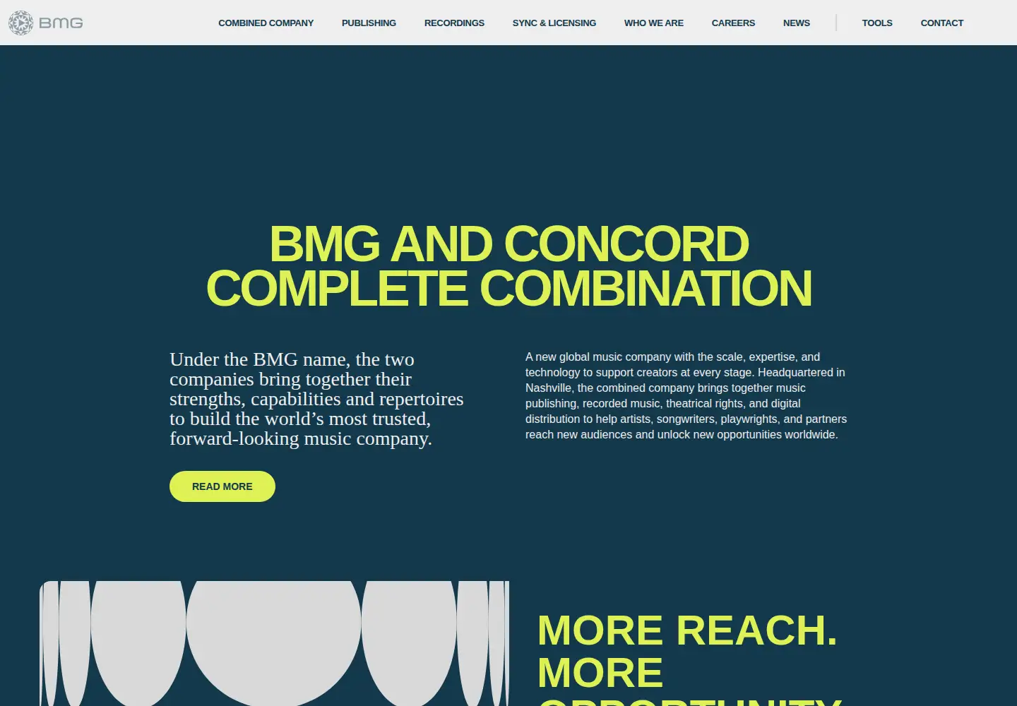 Screenshot of bmg.com