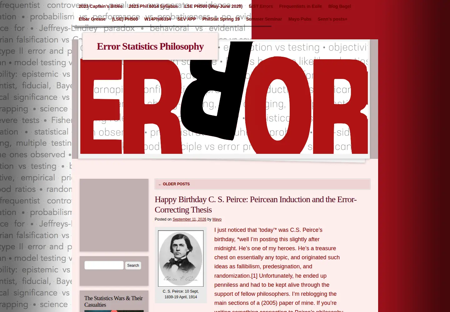 Screenshot of errorstatistics.com