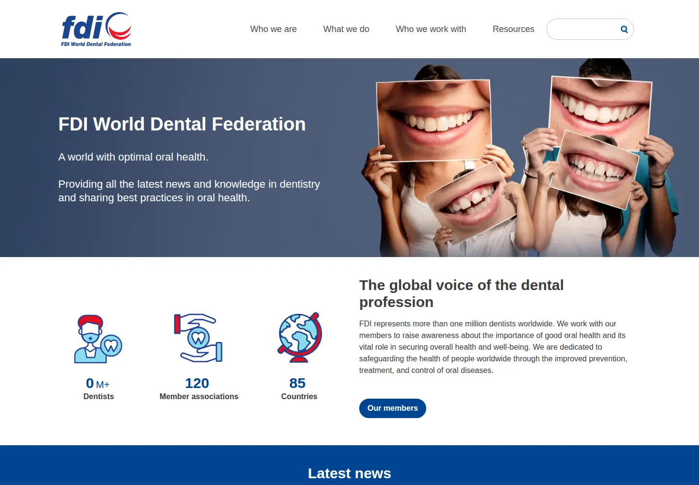 Screenshot of fdiworlddental.org