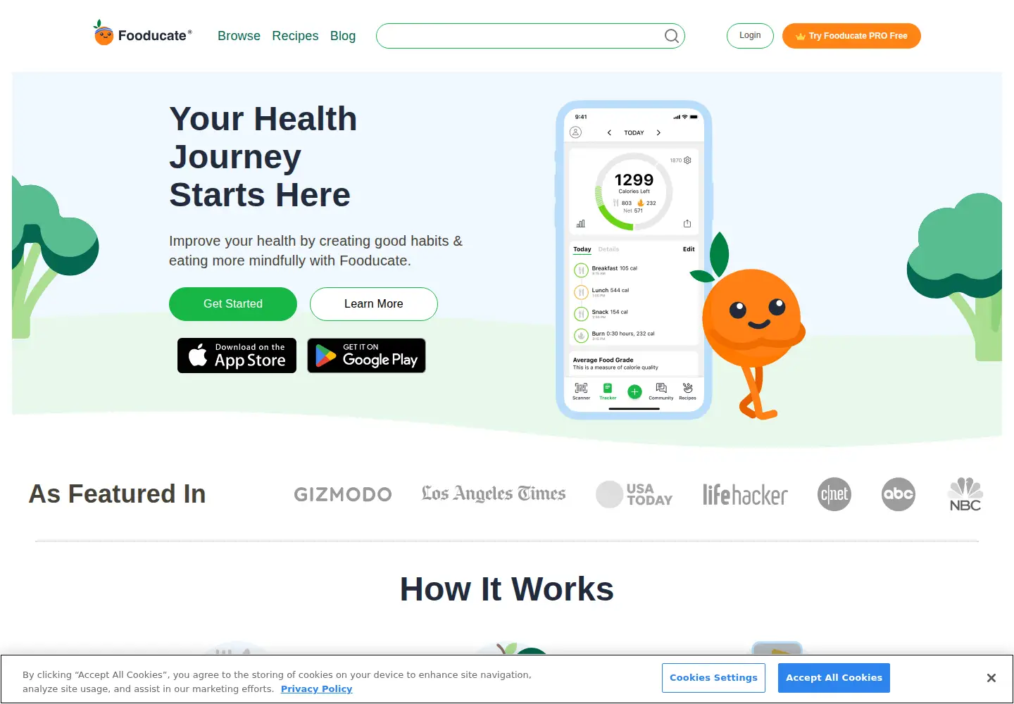 Screenshot of fooducate.com