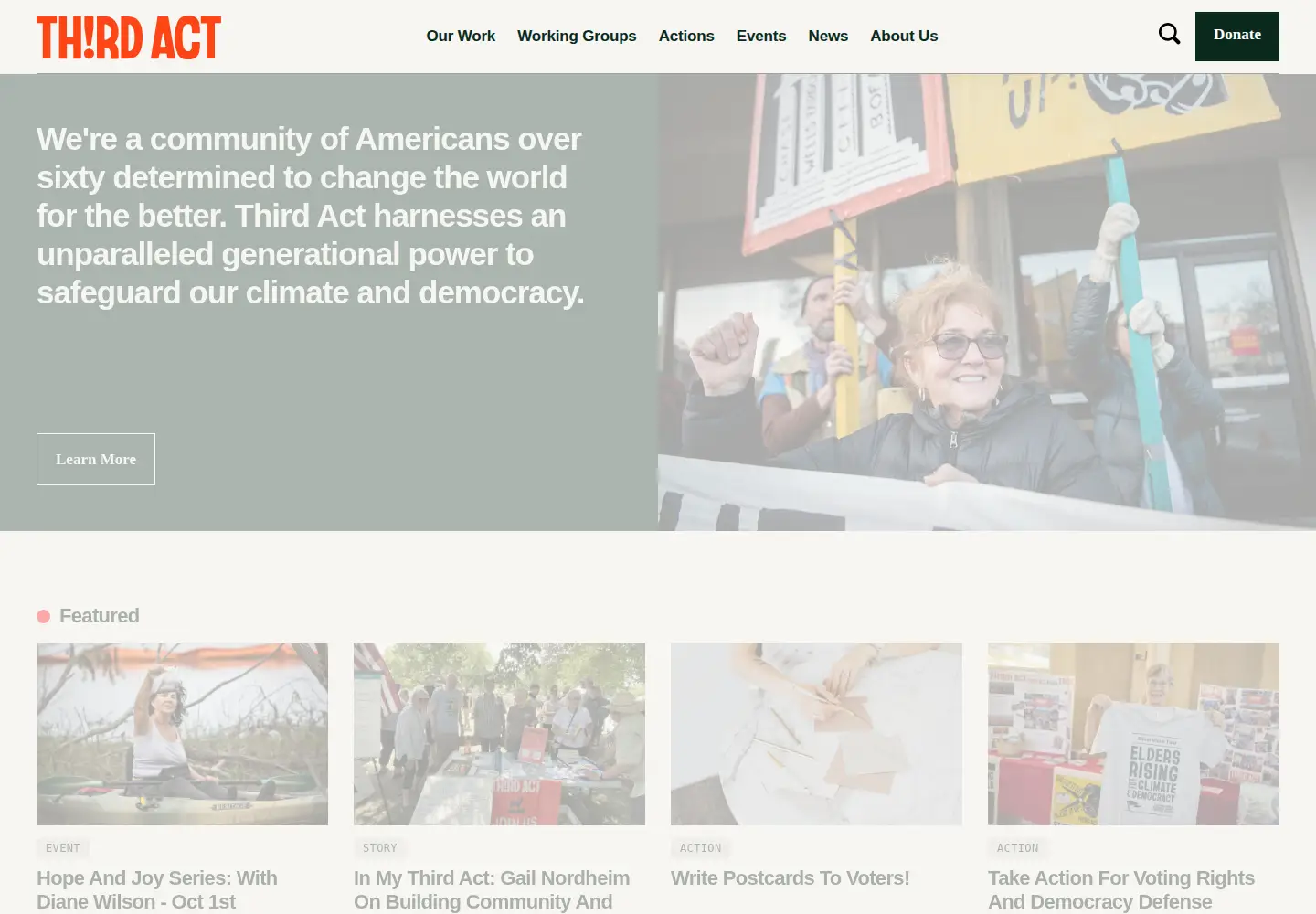 Screenshot of thirdact.org