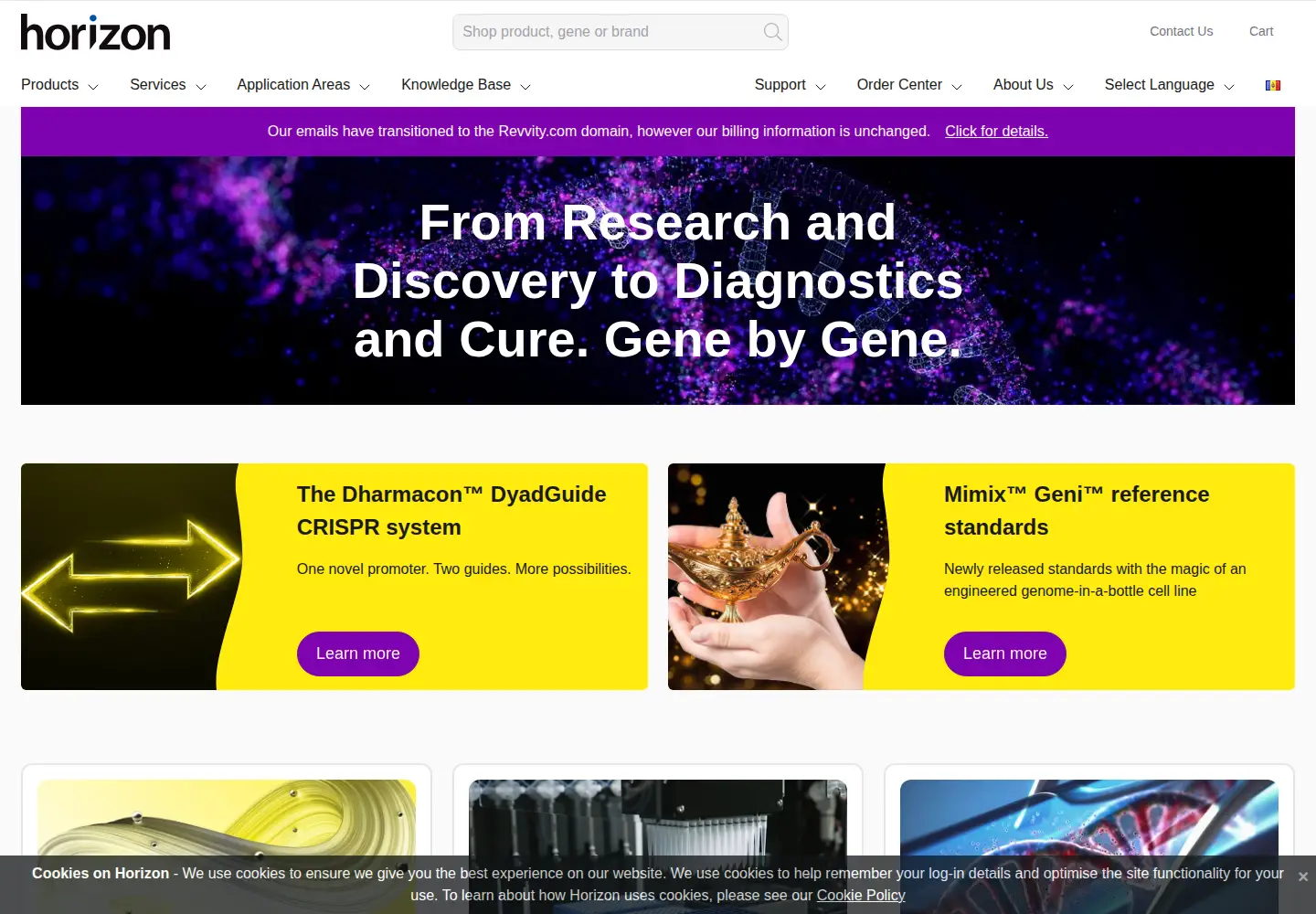 Screenshot of horizondiscovery.com
