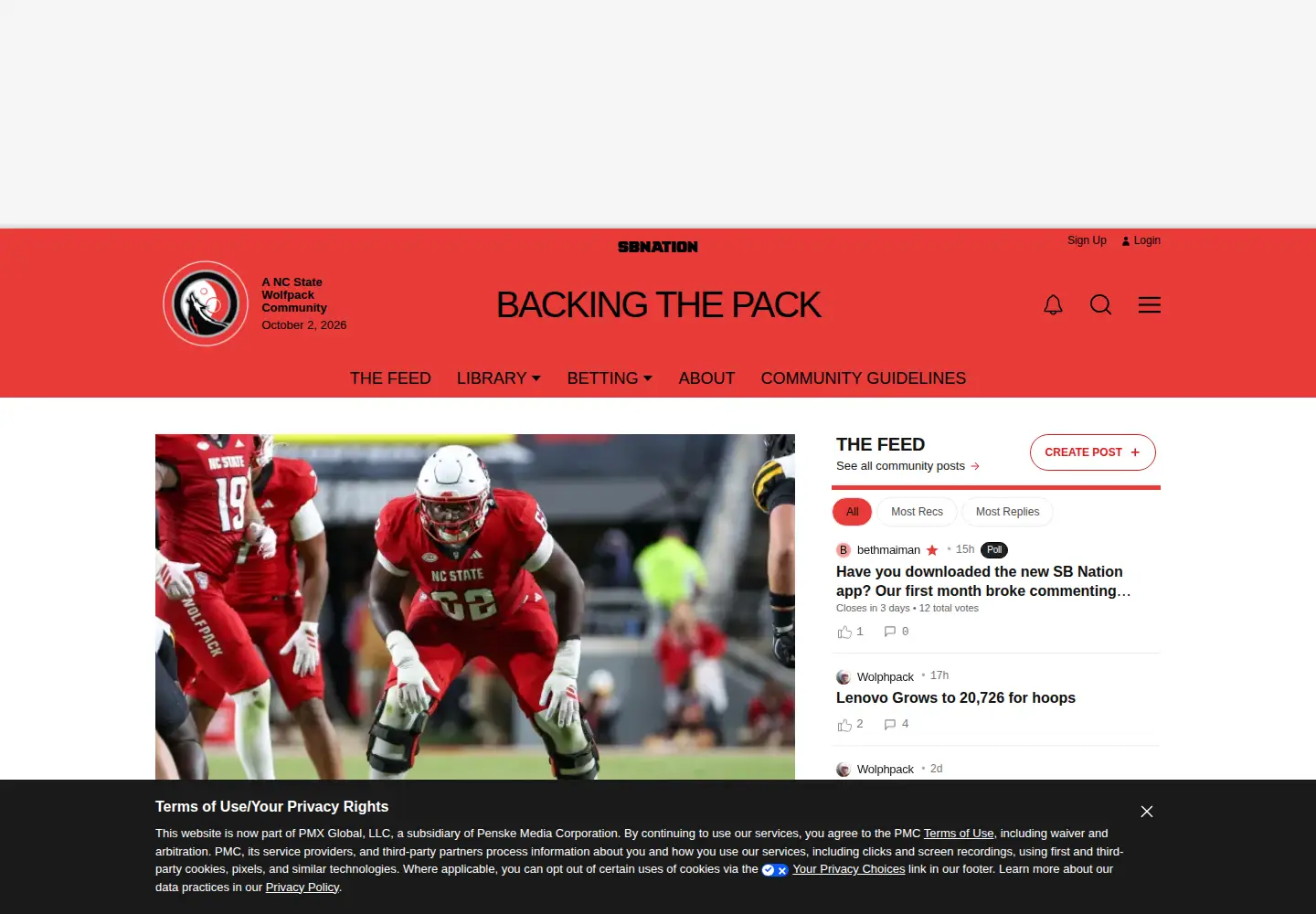 Screenshot of backingthepack.com