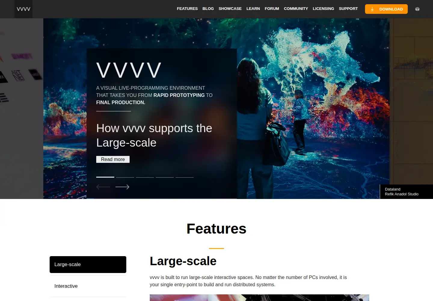 Screenshot of vvvv.org