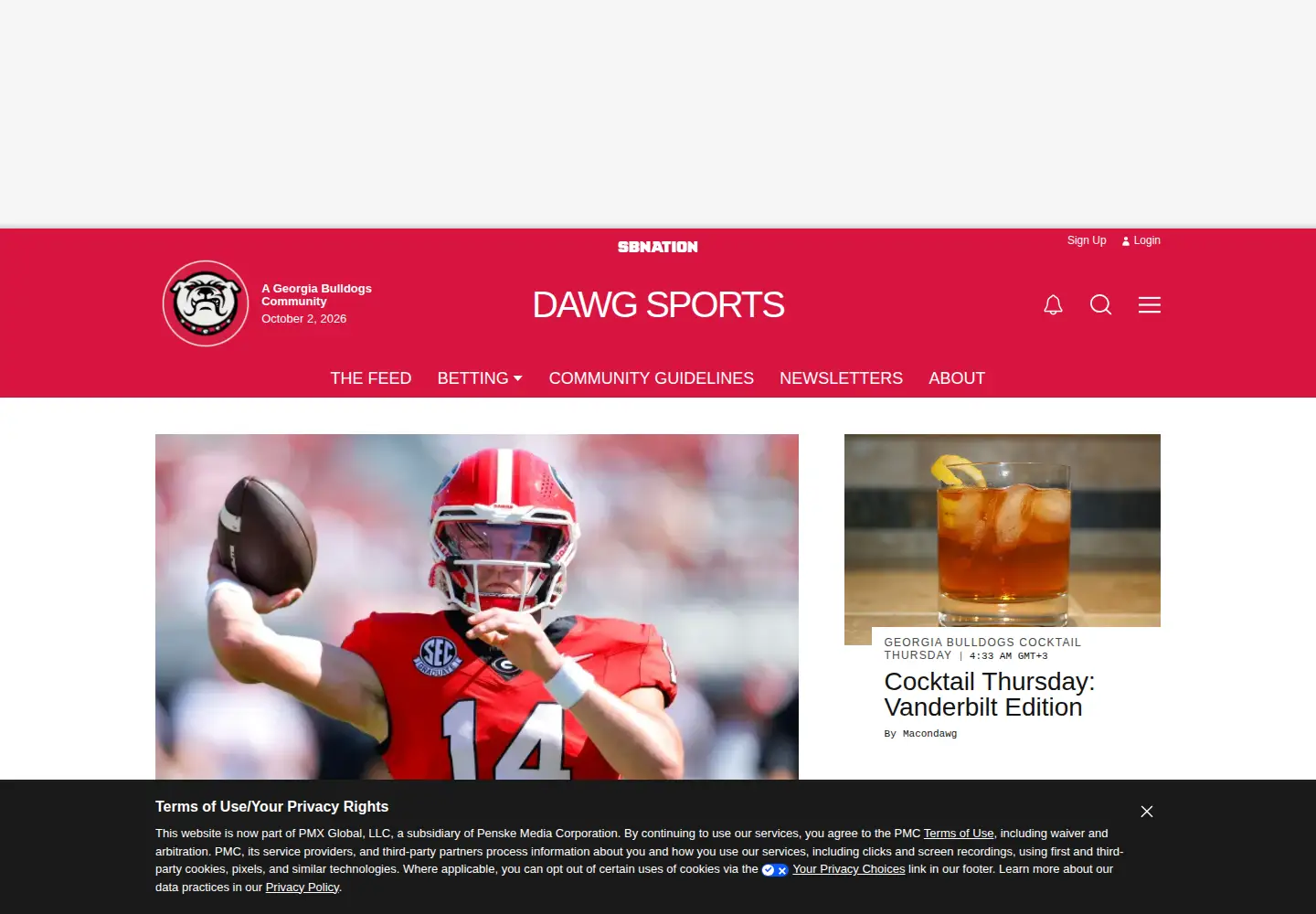 Screenshot of dawgsports.com