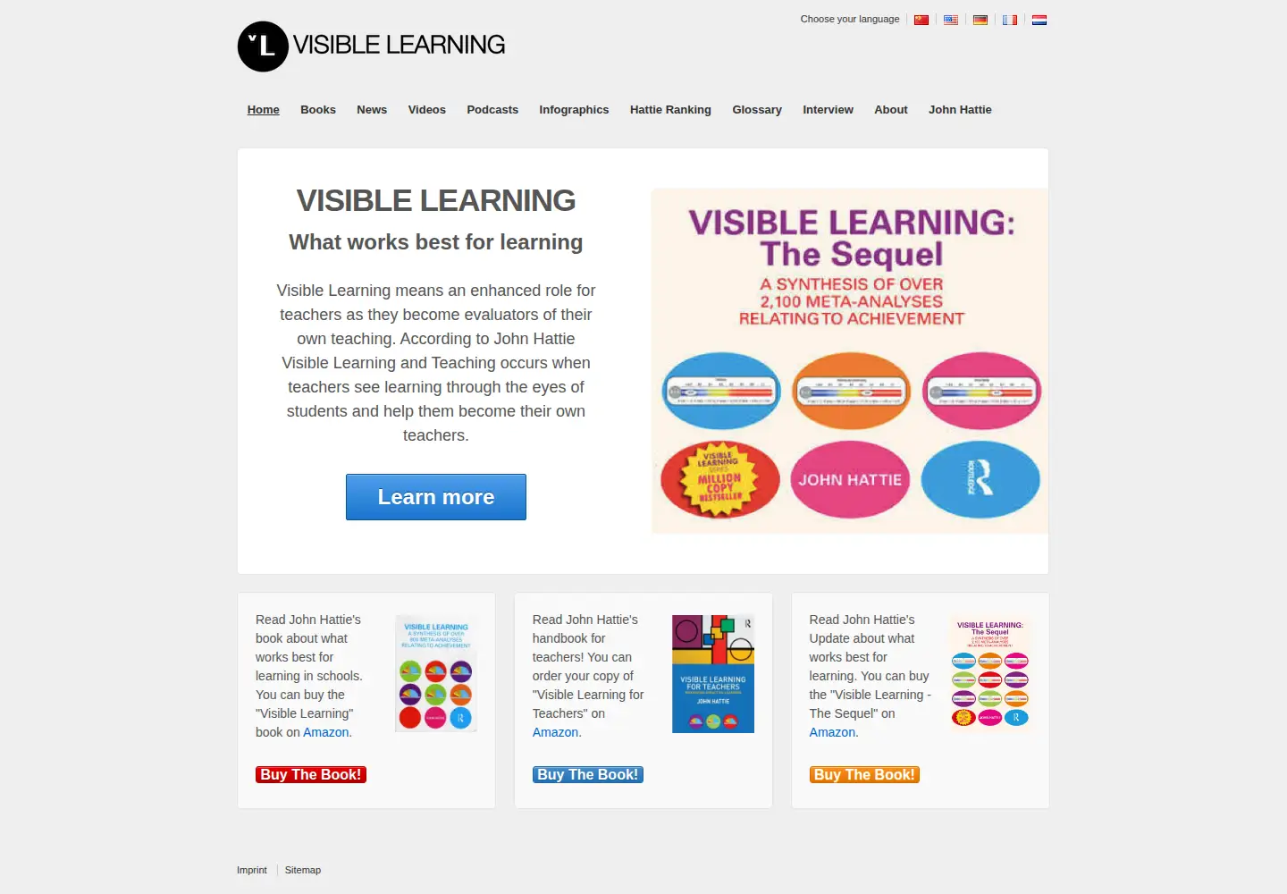Screenshot of visible-learning.org