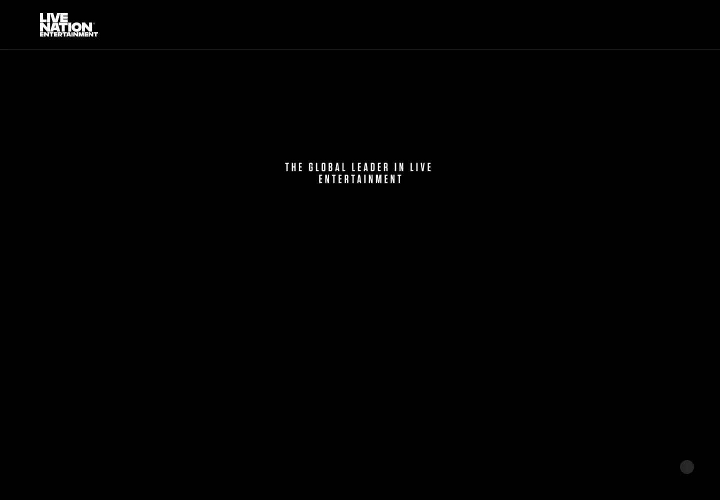 Captured homepage of livenationentertainment.com in the current scan