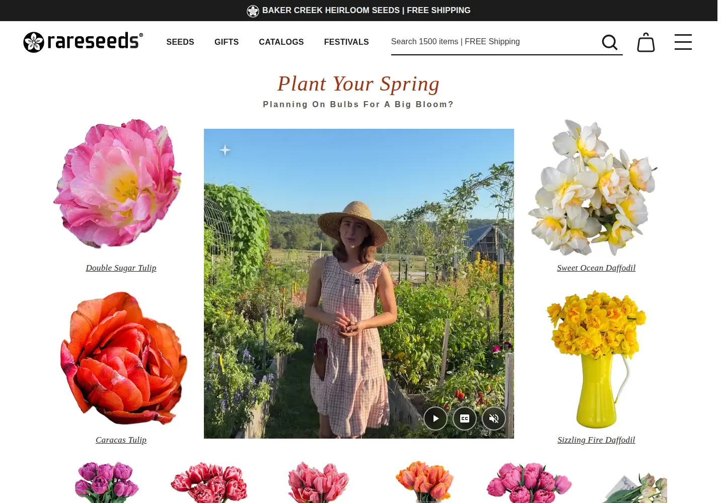 Screenshot of rareseeds.com