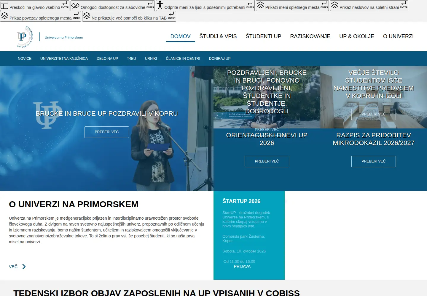 Screenshot of upr.si