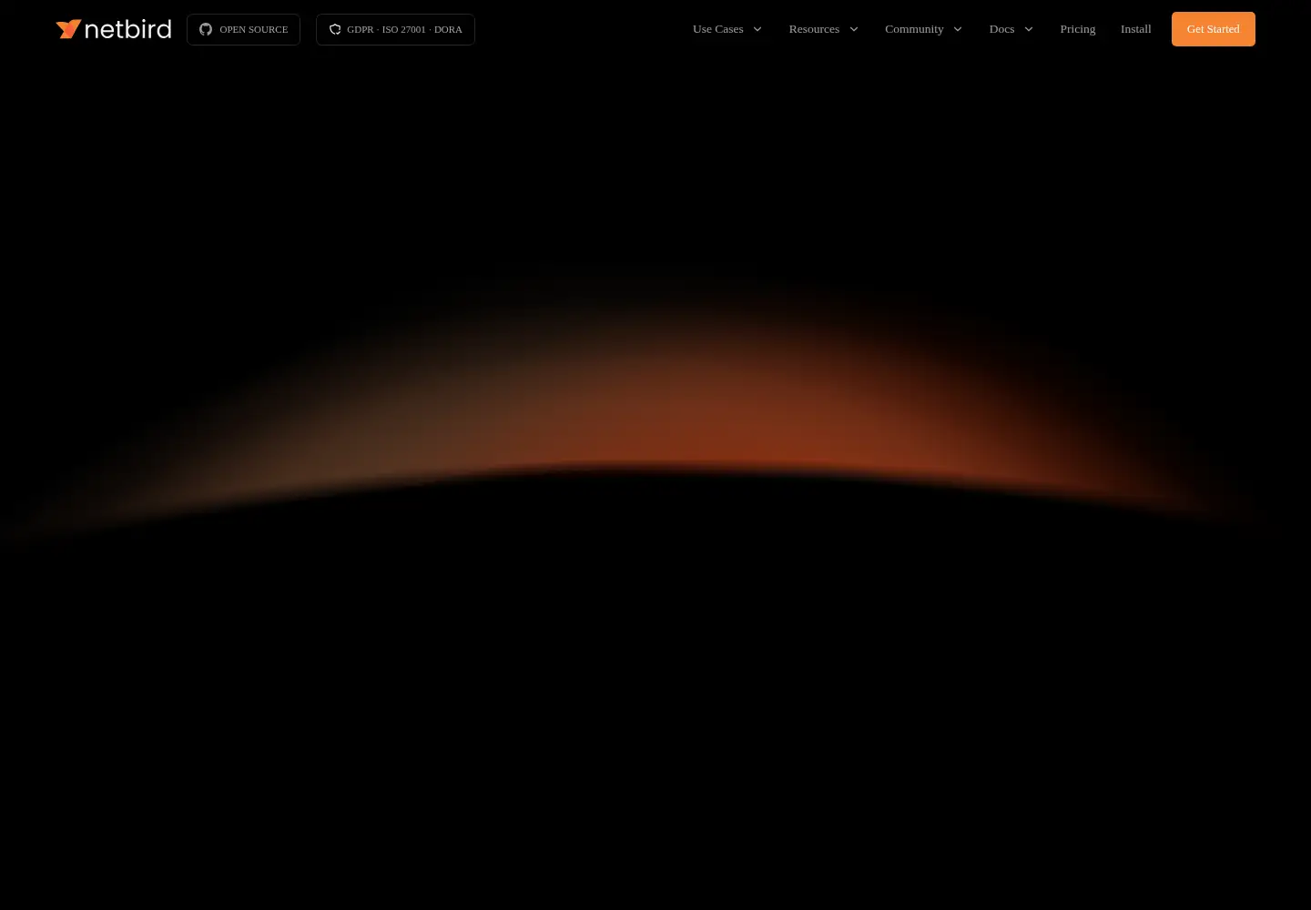 Screenshot of netbird.io
