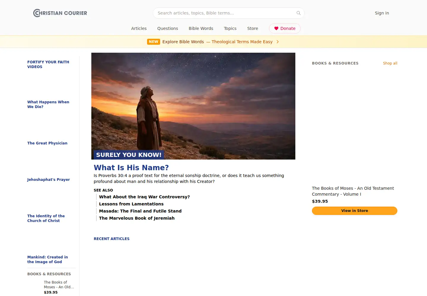 Screenshot of christiancourier.com