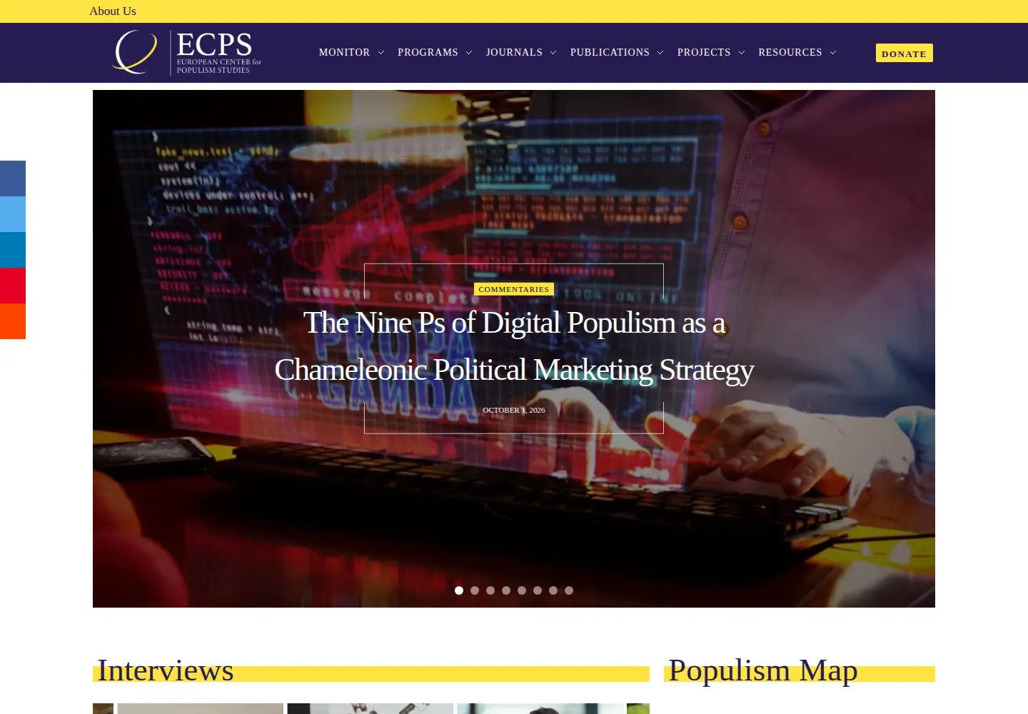 Screenshot of populismstudies.org