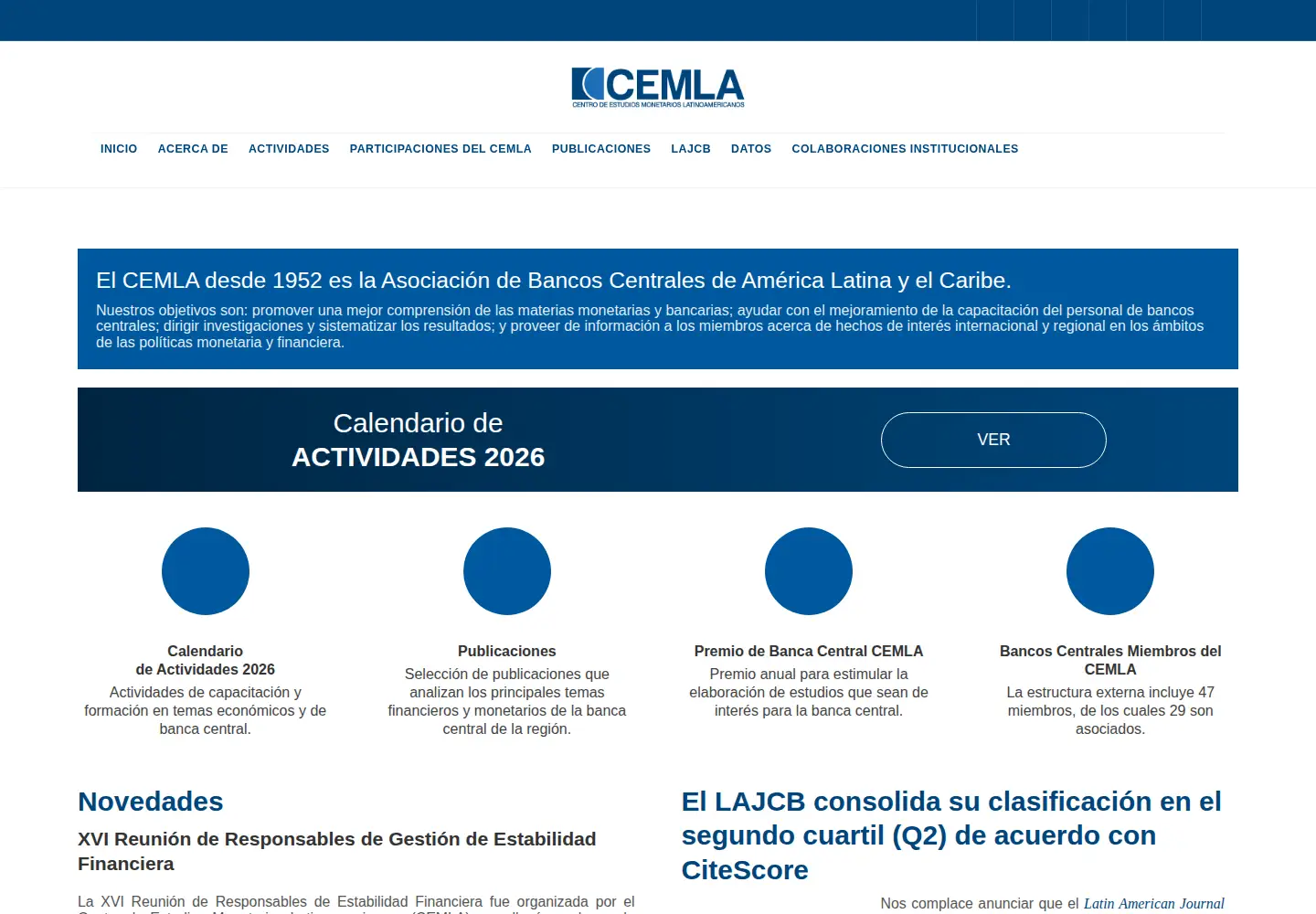 Screenshot of cemla.org