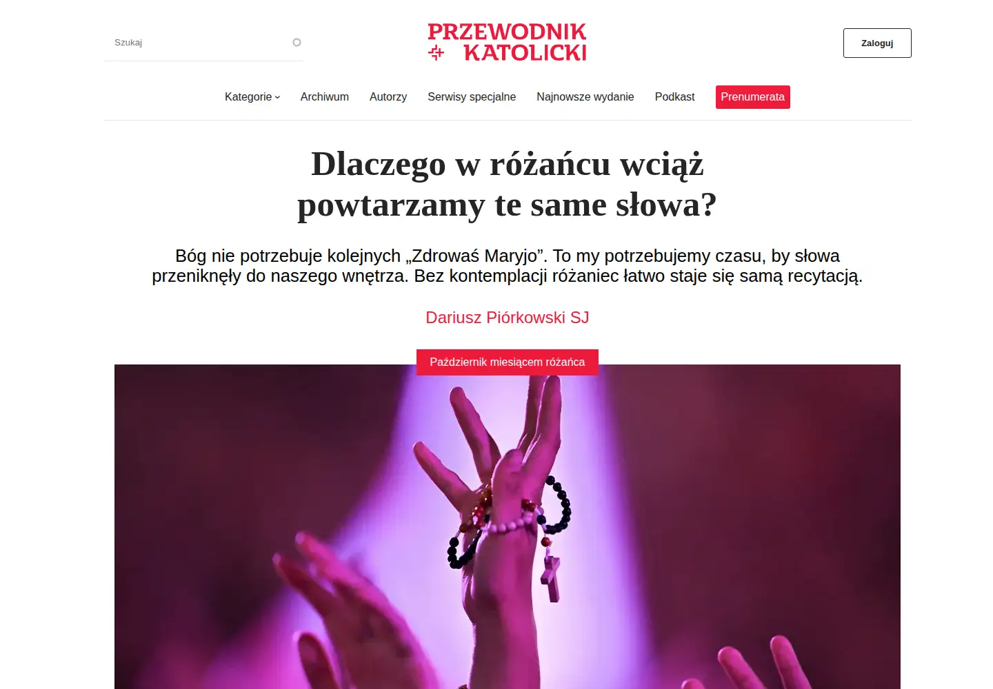 Screenshot of przewodnik-katolicki.pl