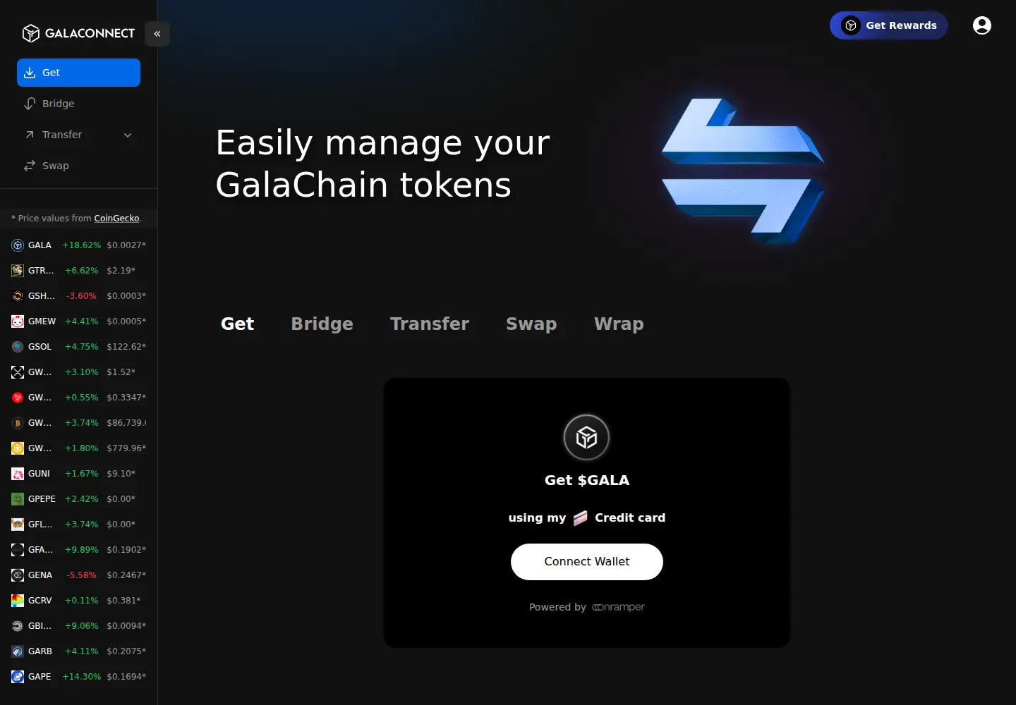 Screenshot of gala.com