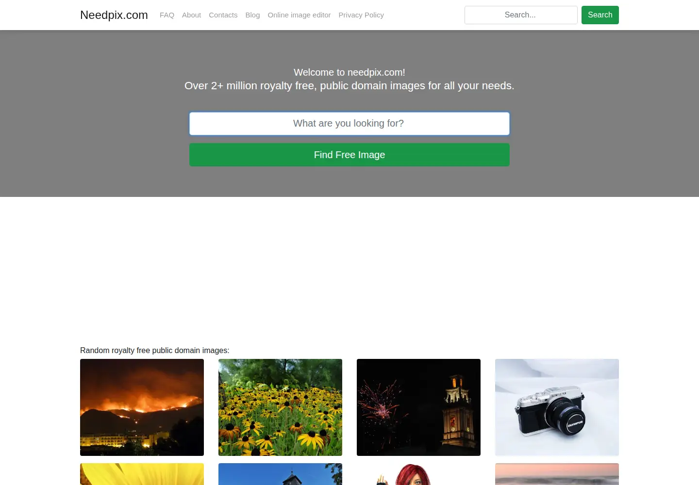 Captured homepage of needpix.com in the current scan