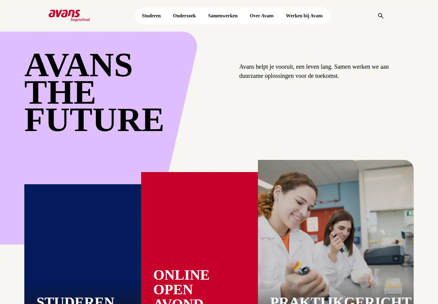 Screenshot of avans.nl