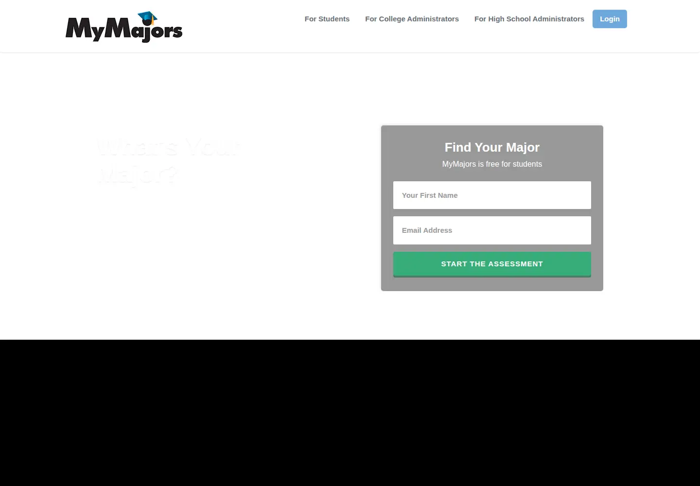 Screenshot of mymajors.com