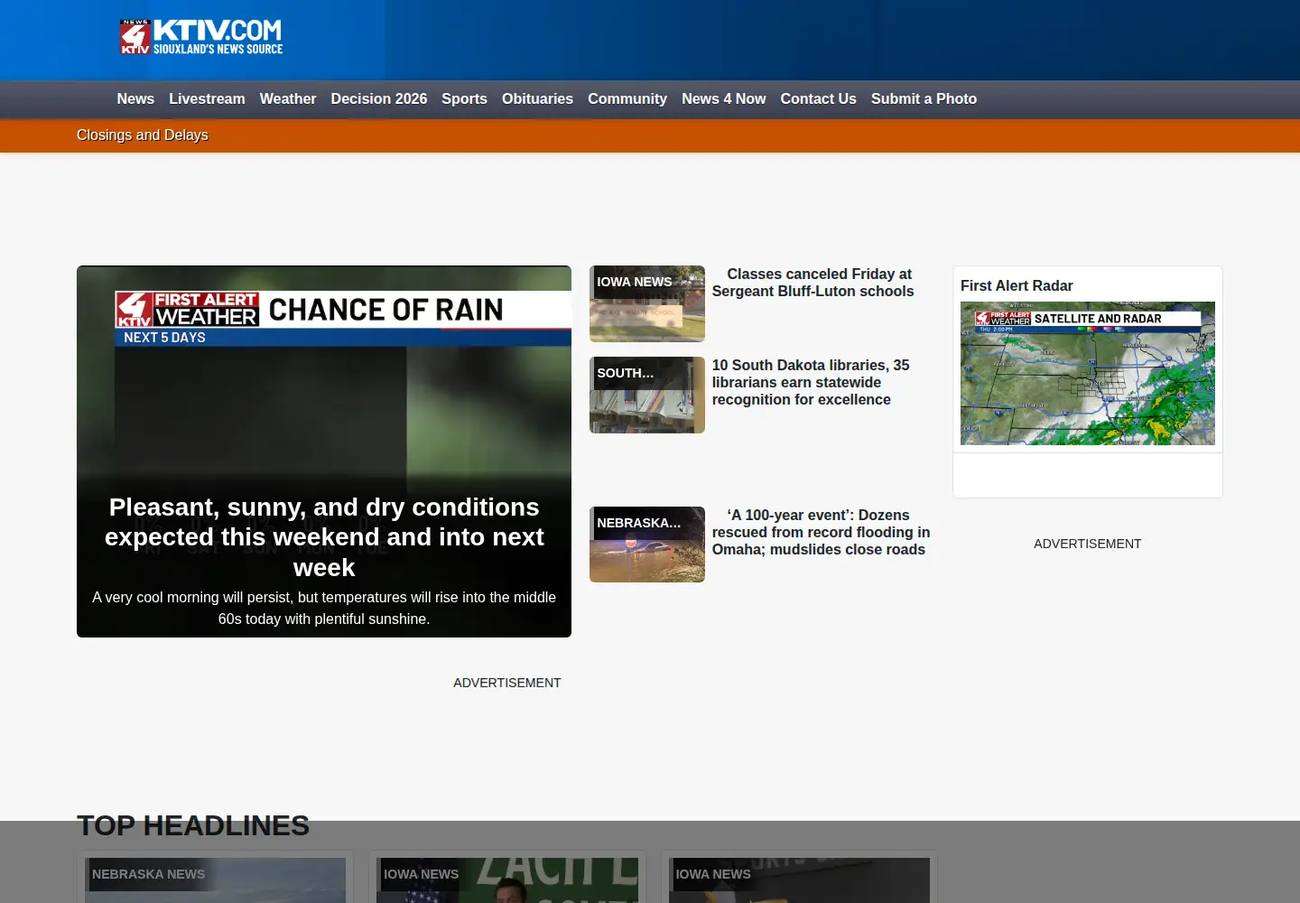 Screenshot of ktiv.com