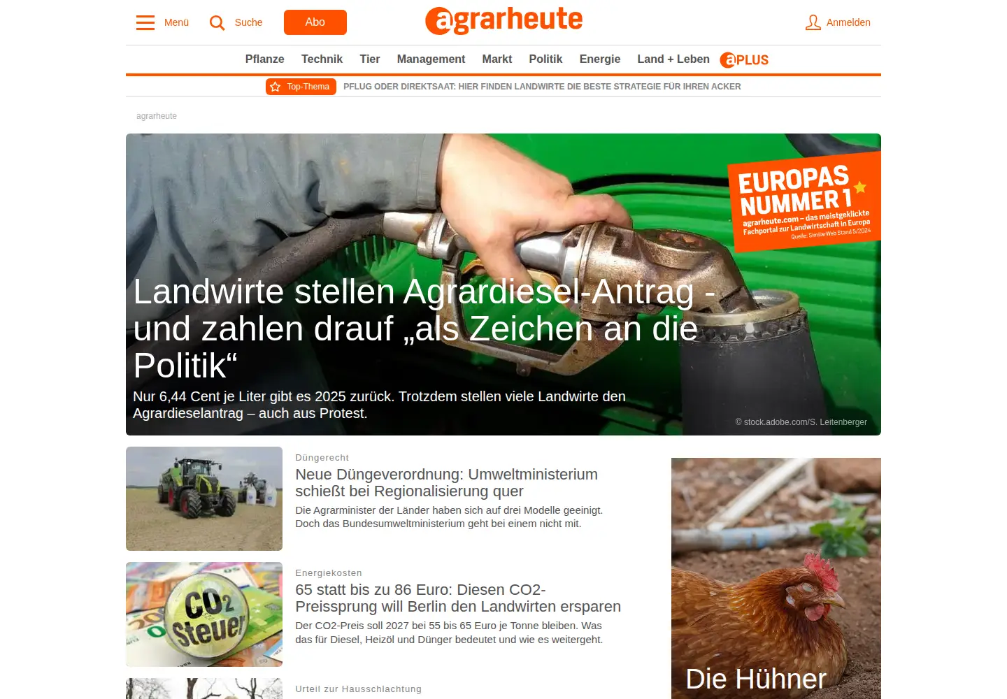 Screenshot of agrarheute.com