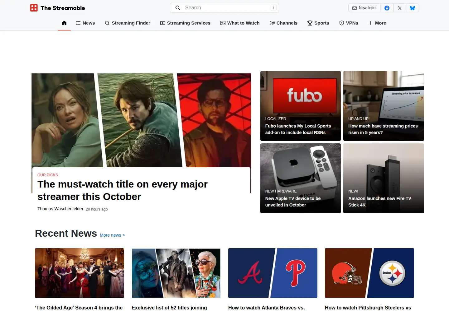 Screenshot of thestreamable.com