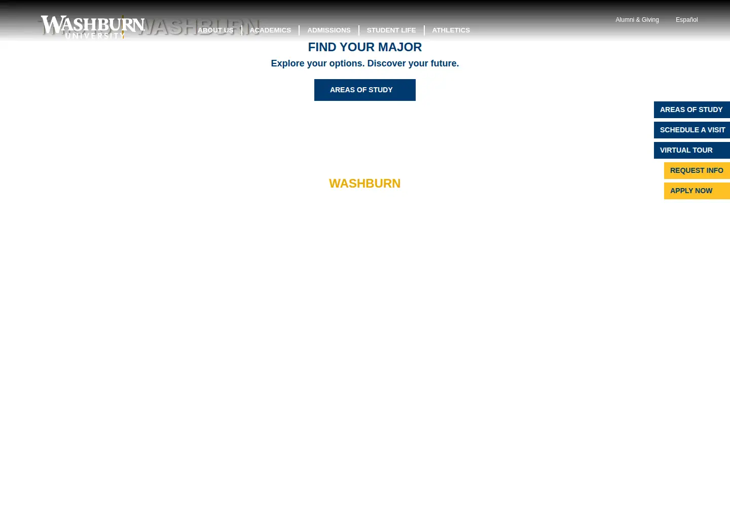 Screenshot of washburn.edu