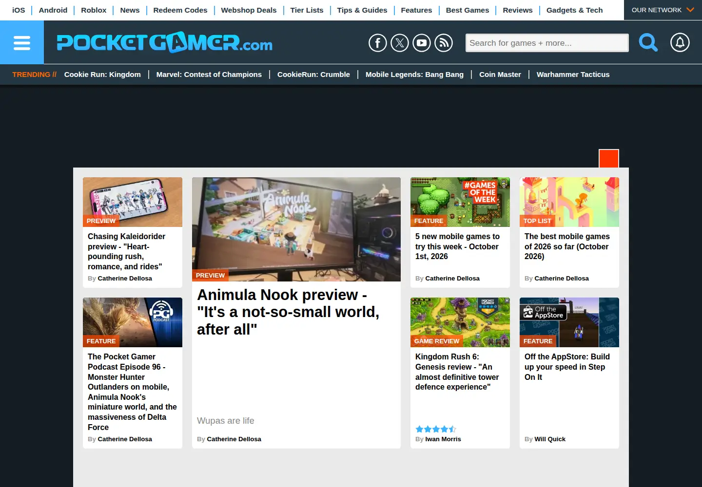 Screenshot of pocketgamer.com
