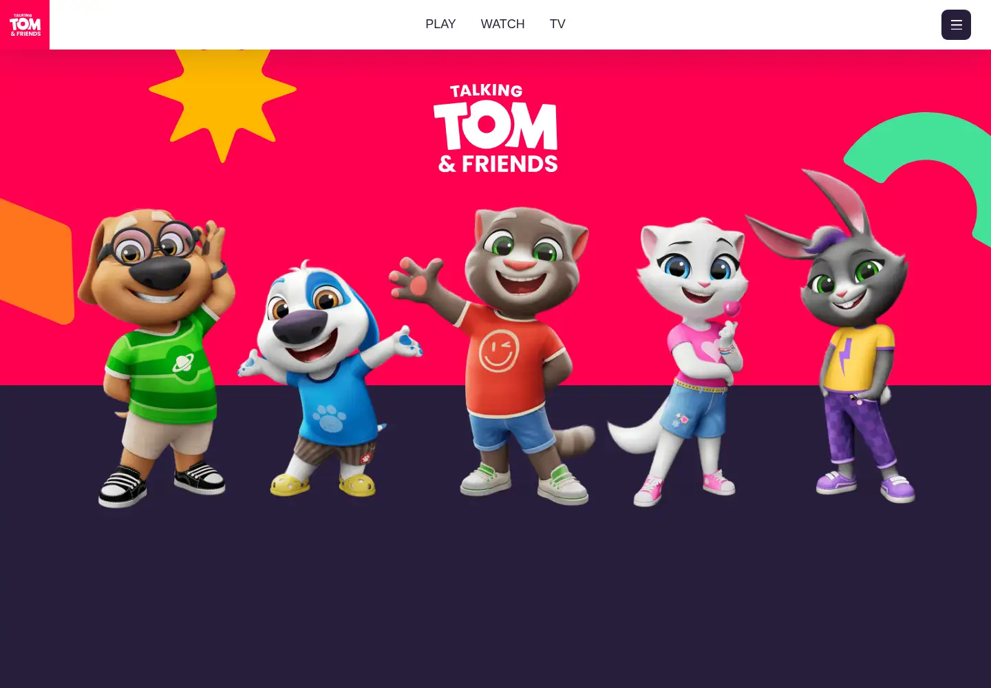 Screenshot of talkingtomandfriends.com