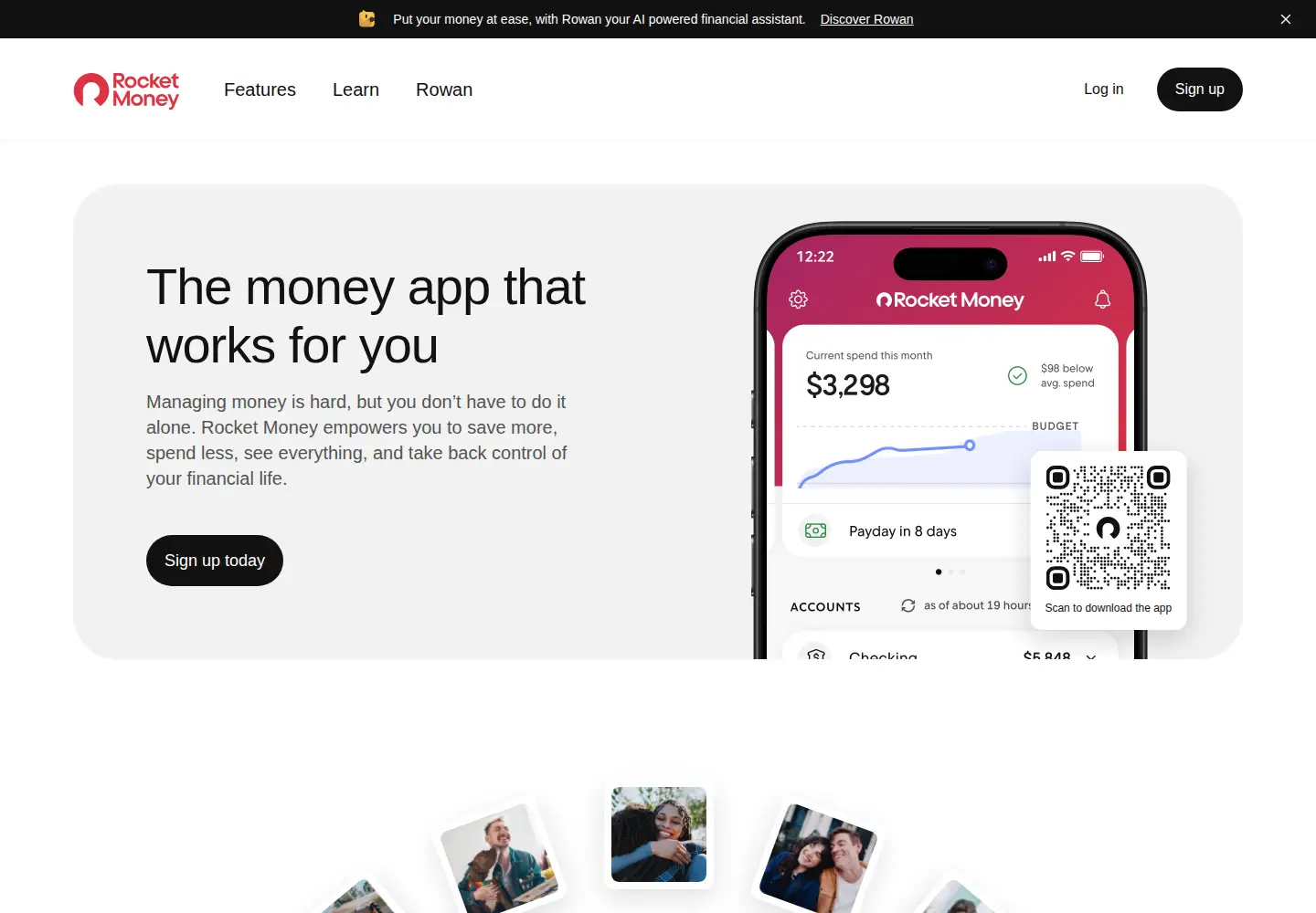 Screenshot of rocketmoney.com