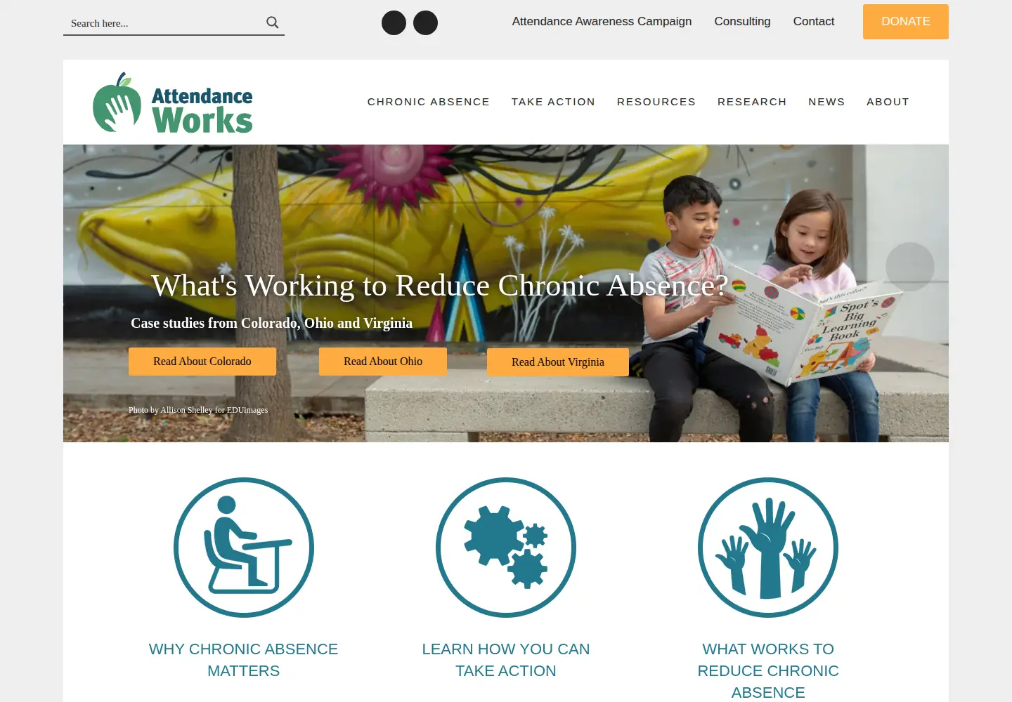 Screenshot of attendanceworks.org