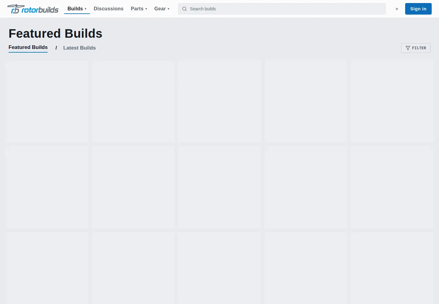 Screenshot of rotorbuilds.com