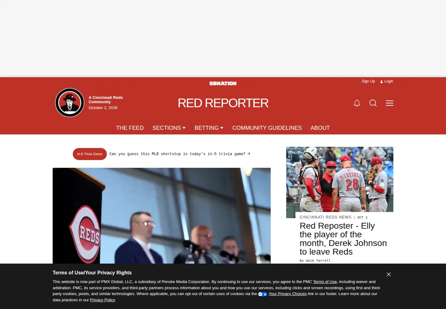 Screenshot of redreporter.com