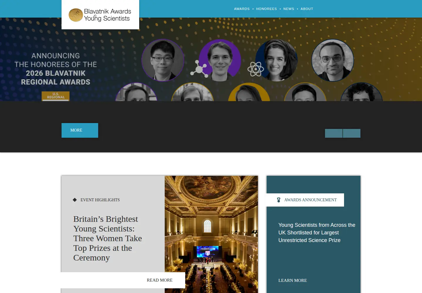 Screenshot of blavatnikawards.org