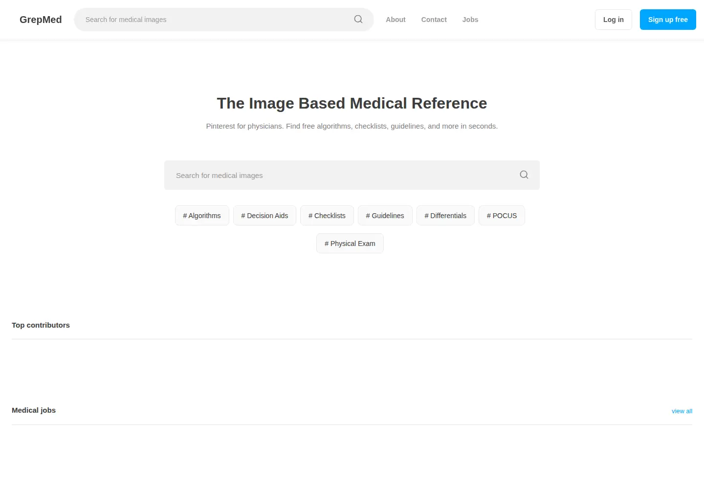 Screenshot of grepmed.com