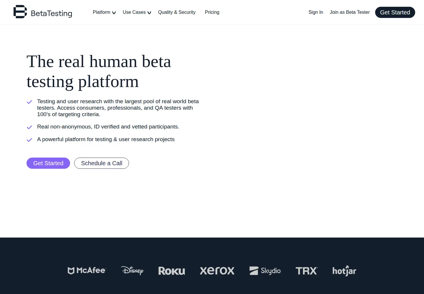 Screenshot of betatesting.com