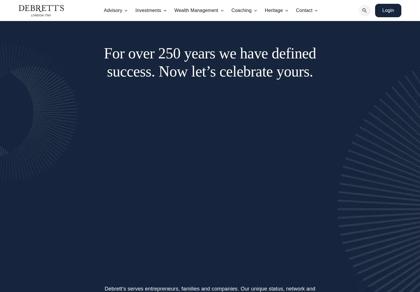 Screenshot of debretts.com