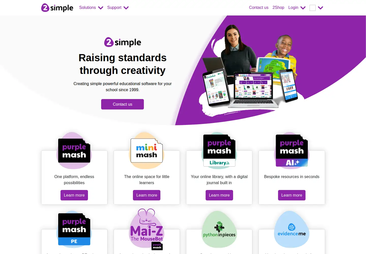Screenshot of 2simple.com