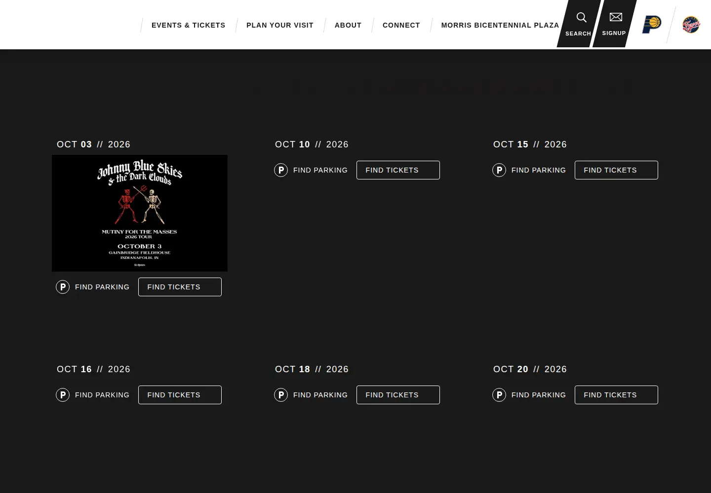 Screenshot of gainbridgefieldhouse.com