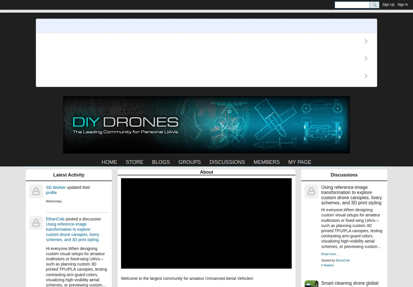 Screenshot of diydrones.com