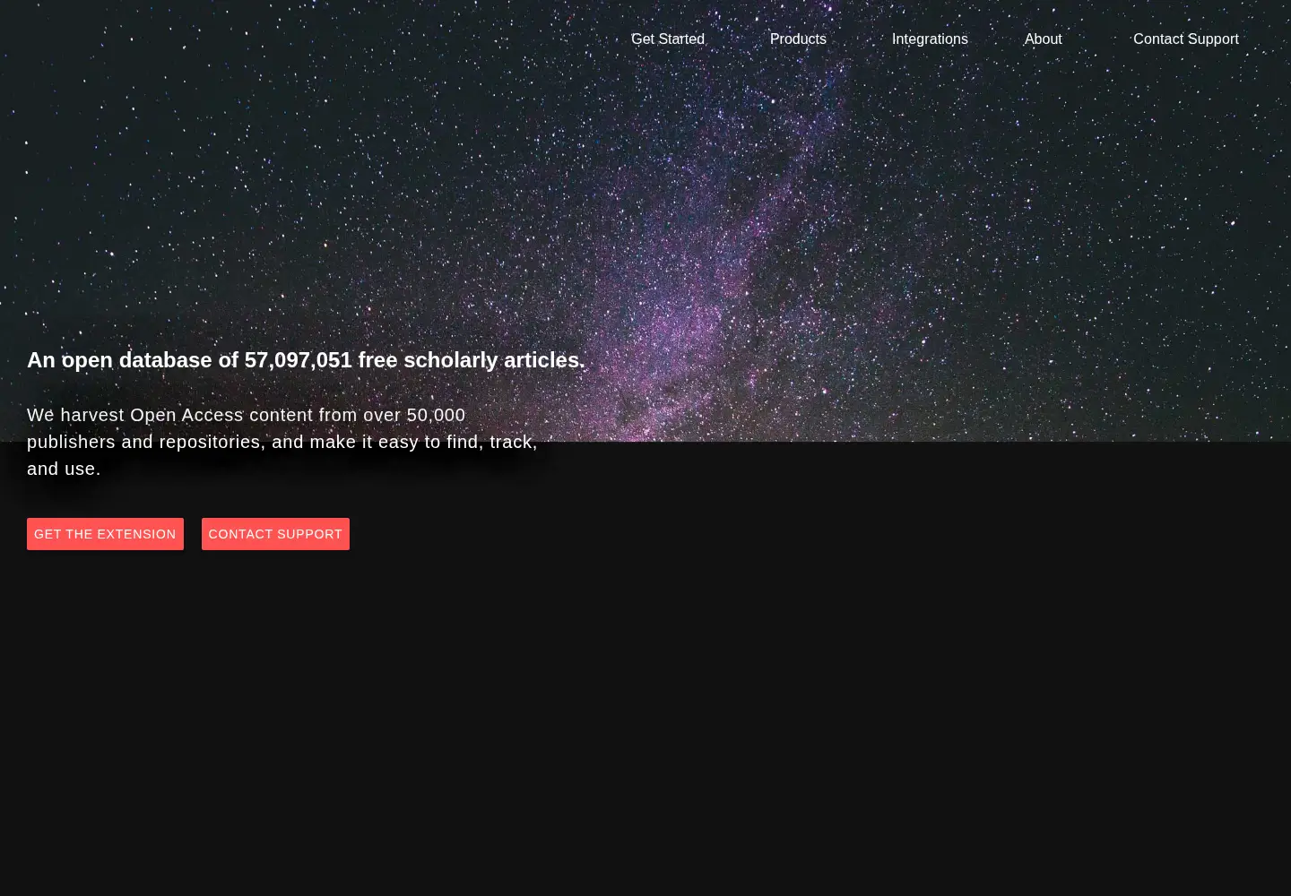 Screenshot of unpaywall.org