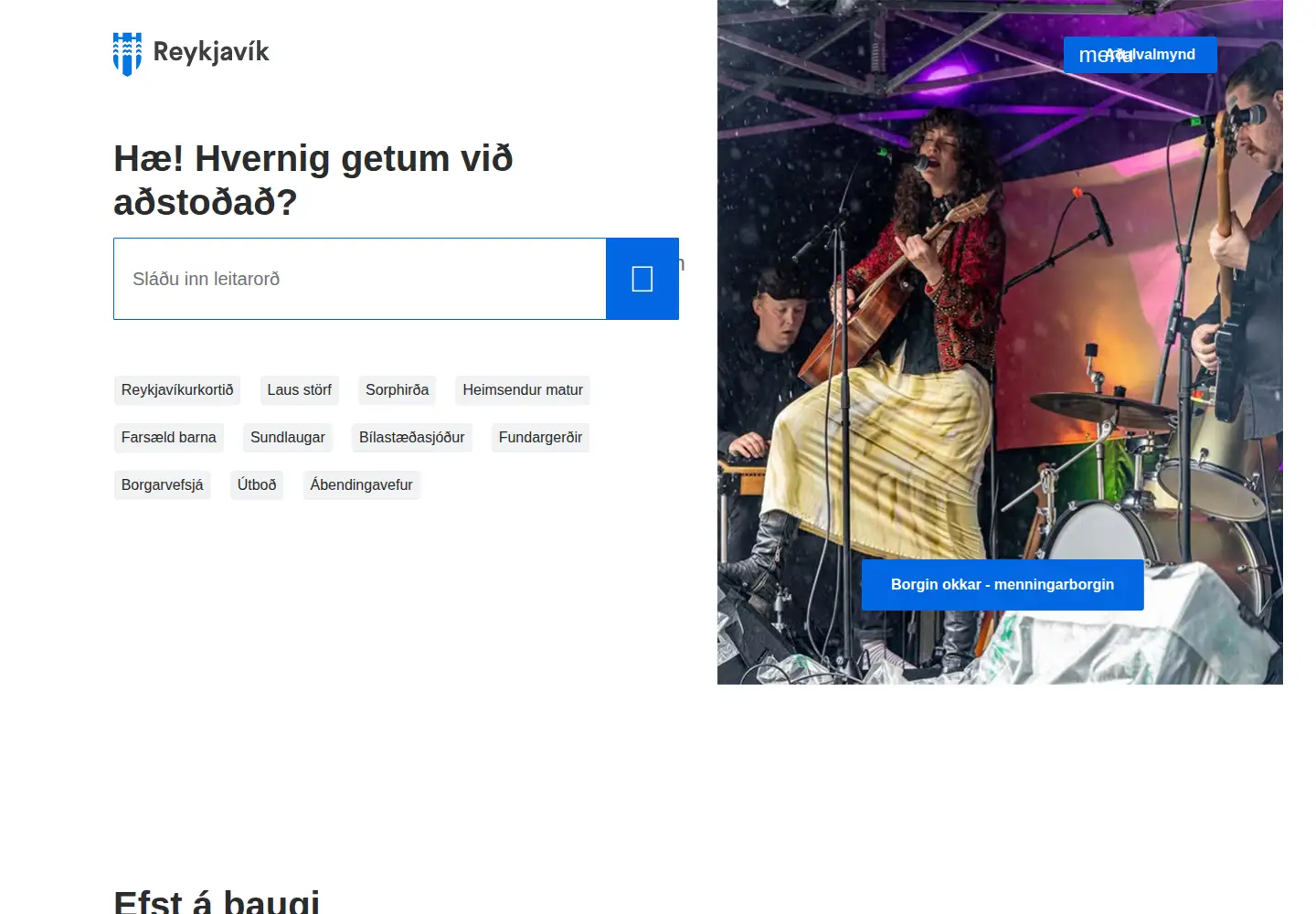 Screenshot of reykjavik.is