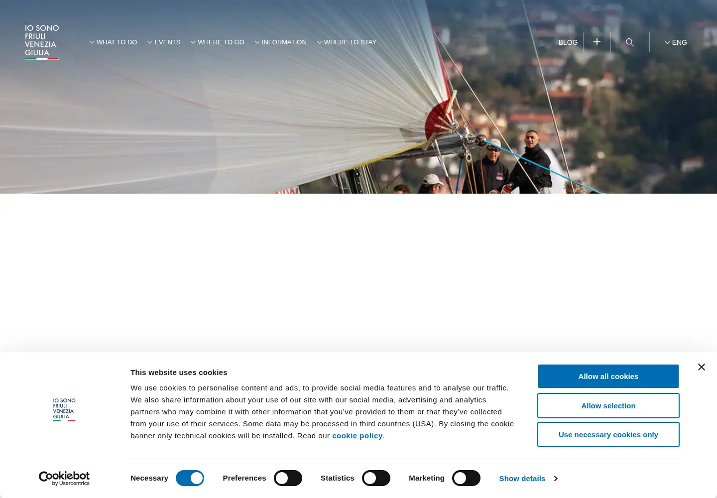 Screenshot of turismofvg.it