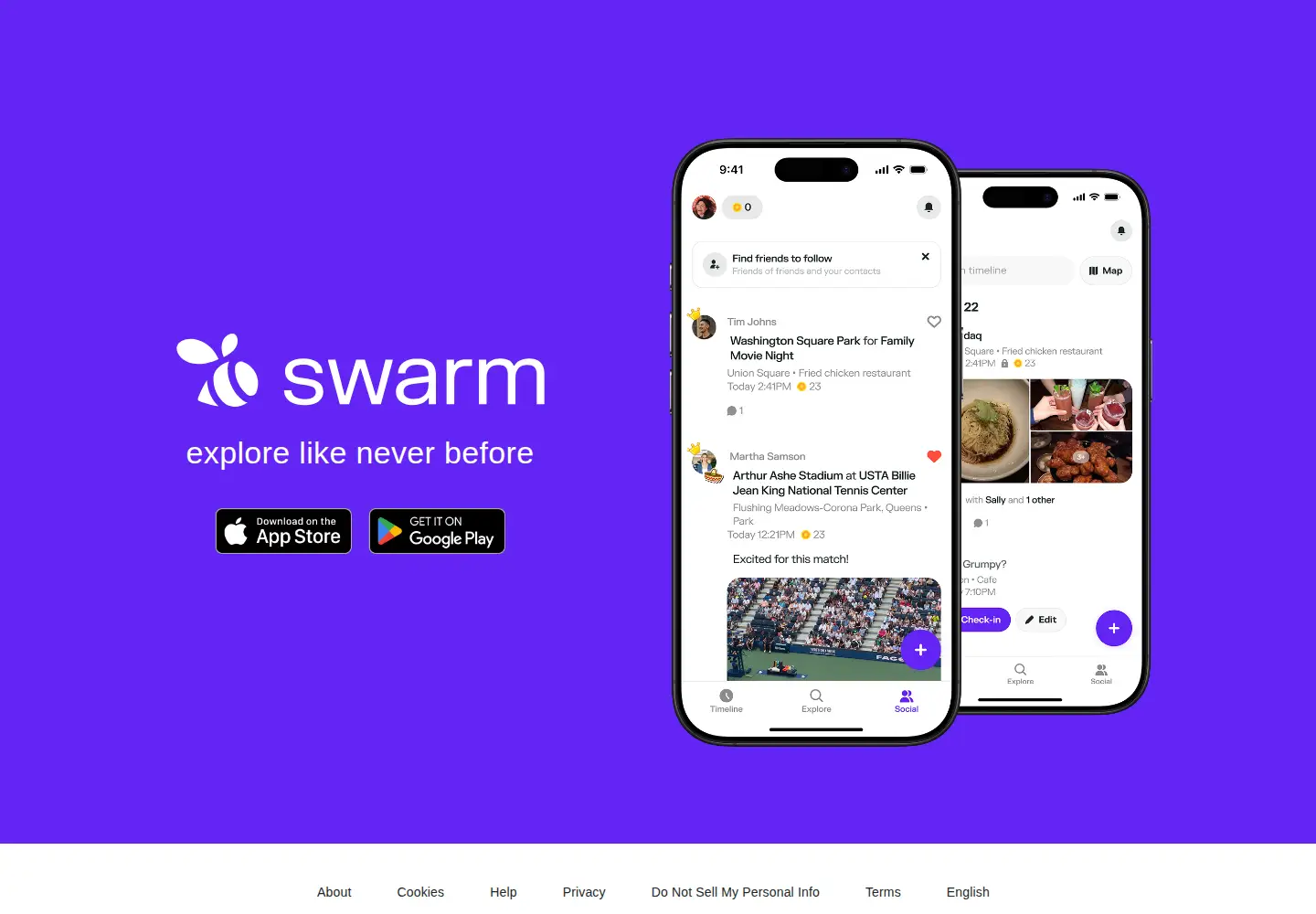 Screenshot of swarmapp.com