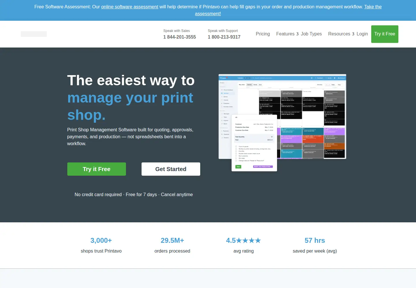 Screenshot of printavo.com