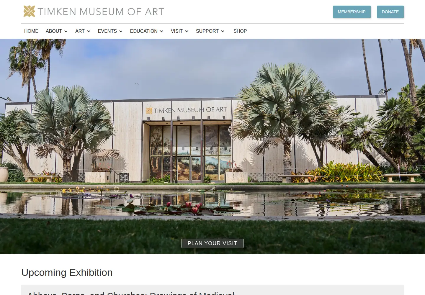 Screenshot of timkenmuseum.org
