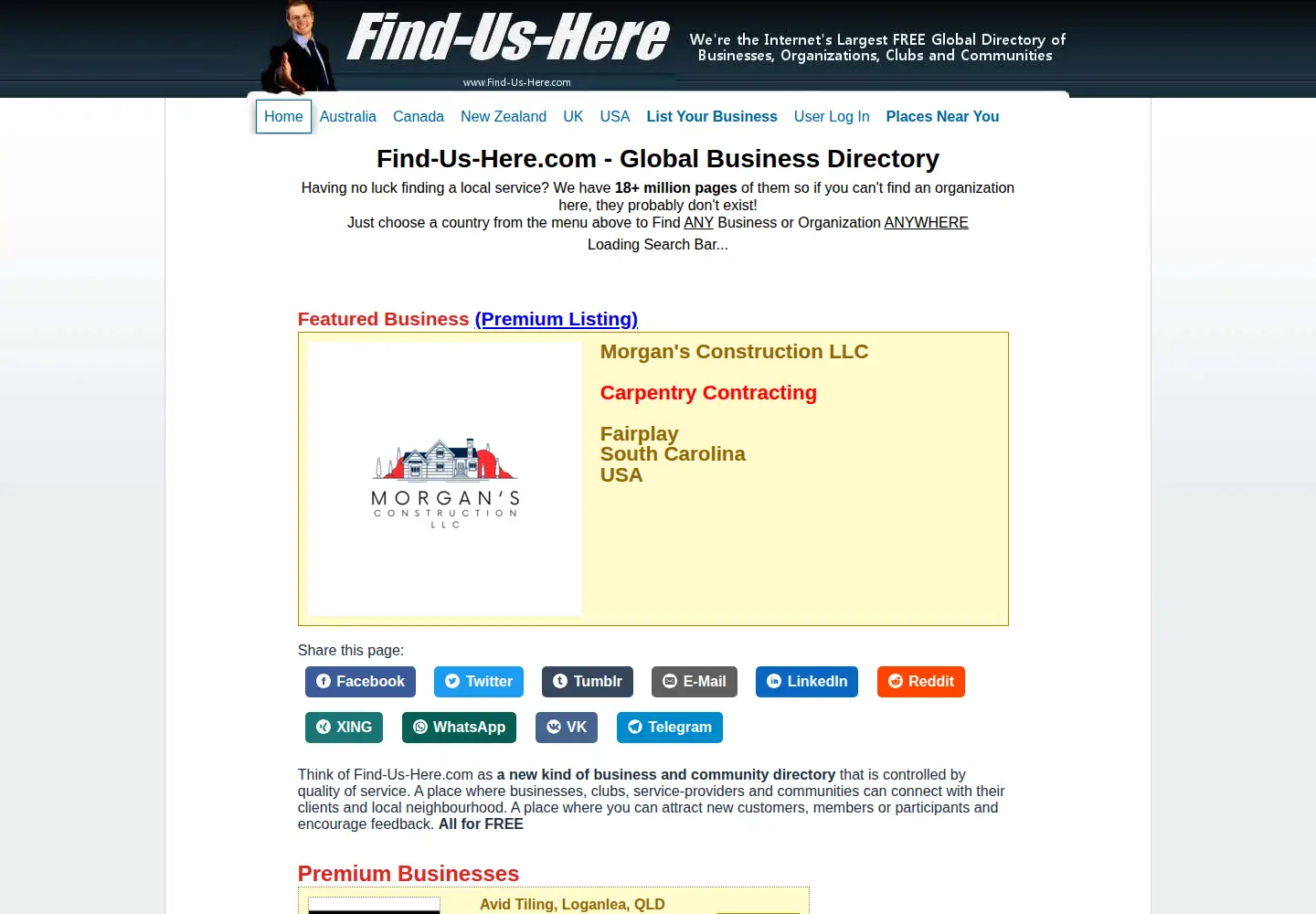 Screenshot of find-us-here.com