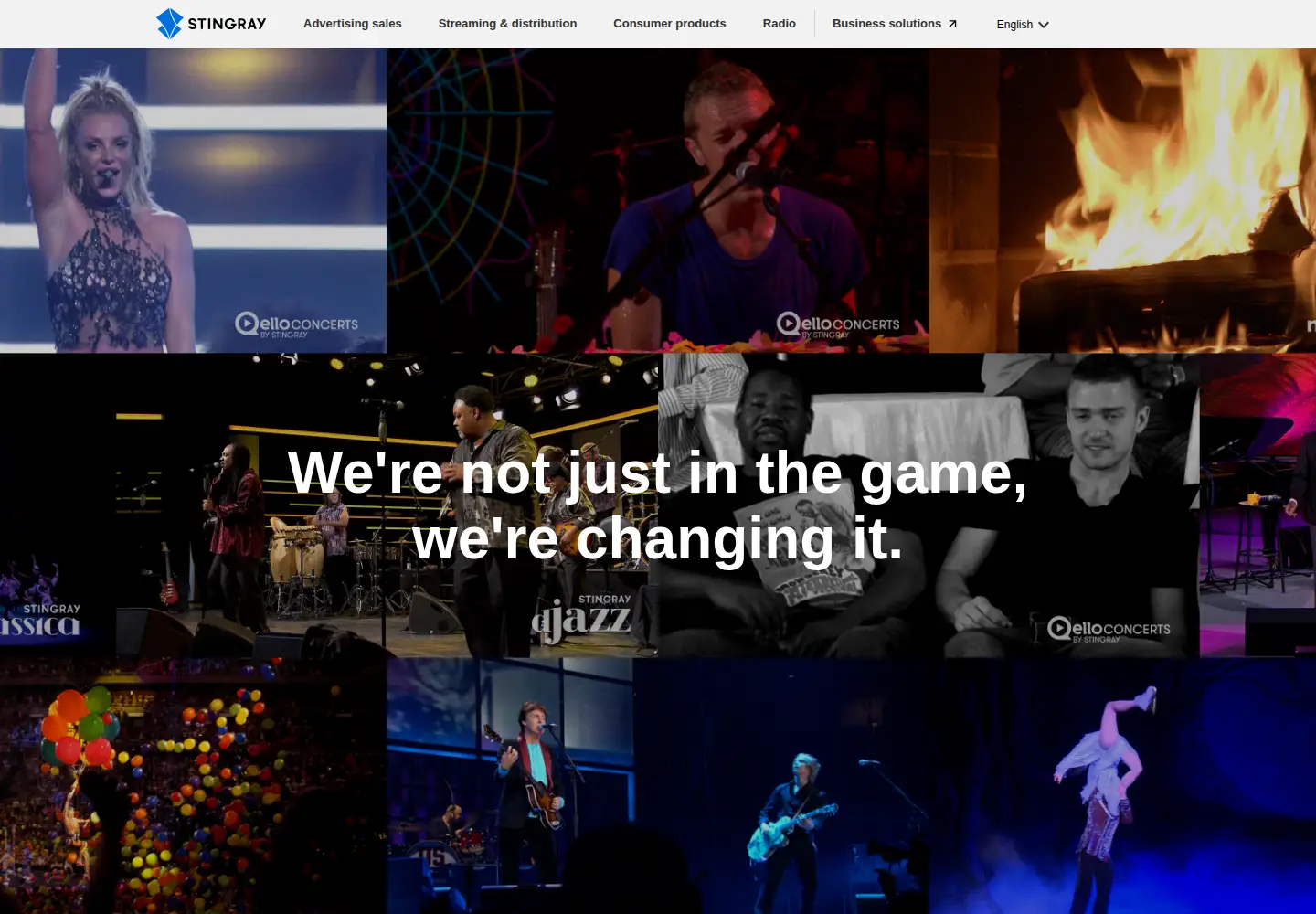 Screenshot of stingray.com