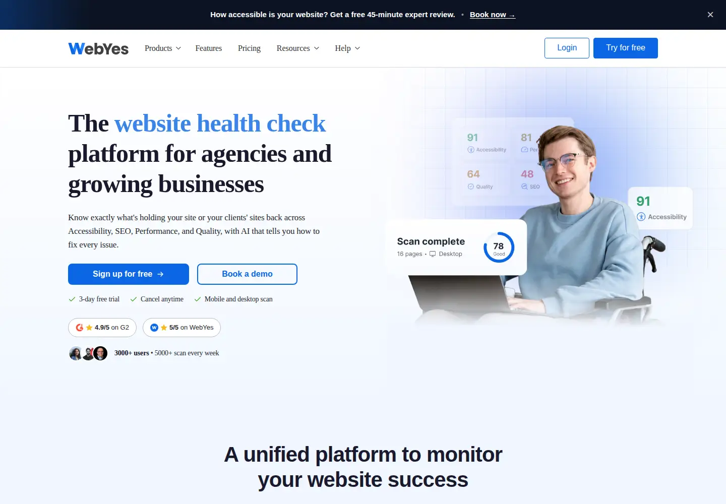 Screenshot of webyes.com