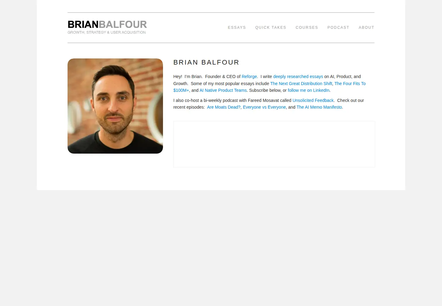 Screenshot of brianbalfour.com